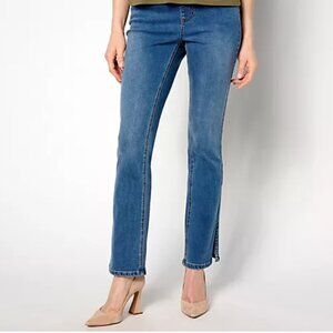 Isaac Mizrahi Live! Regular True Denim Slim Boot Jeans with Side-Seam Vent